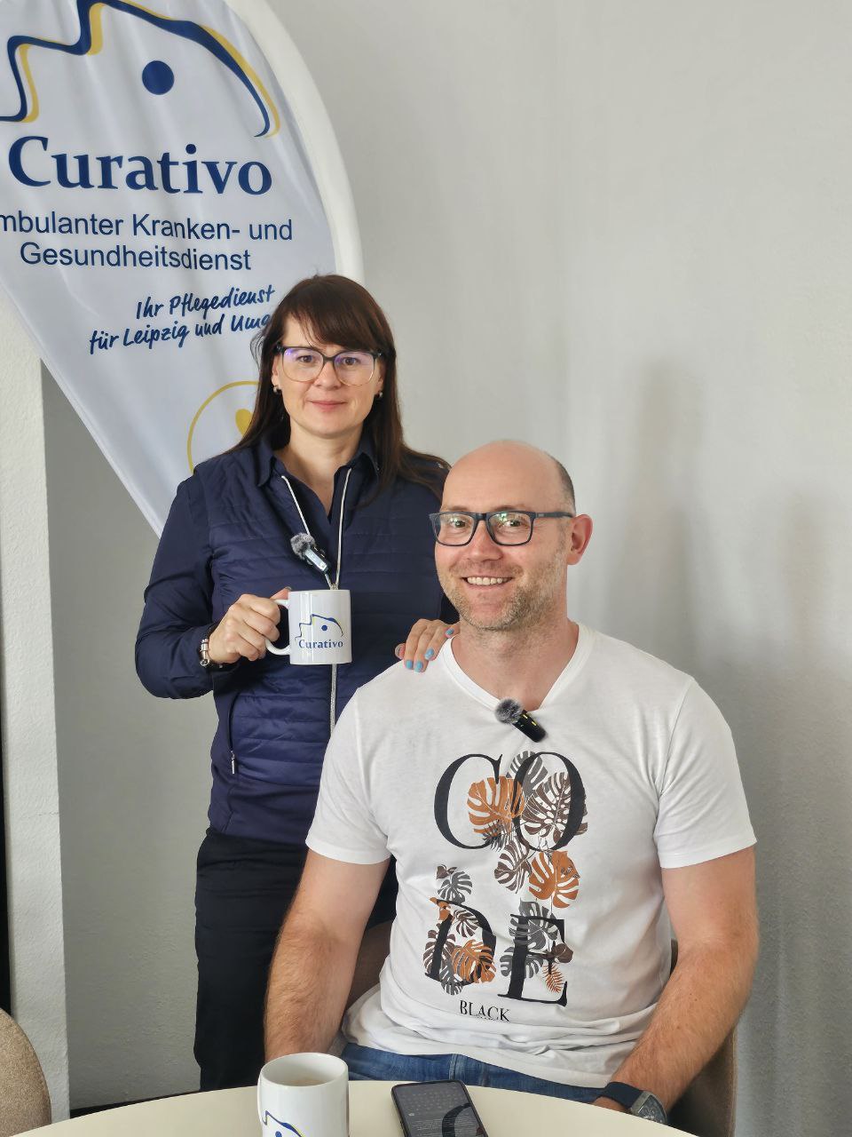 Sandra und Oliver, Geschäftsführung Curativo Pflegedienst Taucha